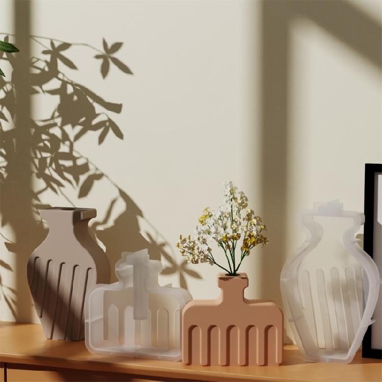Vase Silicone Molds Craft Tool Geometric Planter Moulds Easy Demolding Craft Mold Creative Crafting Accessories for Vase