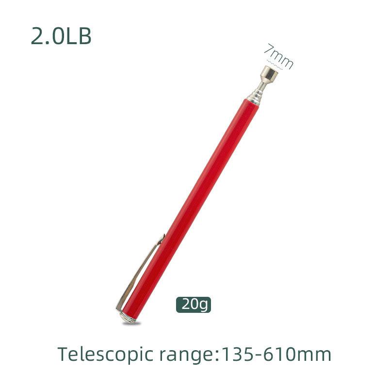 1.5 lb Telescopic Magnetic Pickup Tool with Light, Strong Magnet, Extendable Round & Square Mirror, Auto Repair Flashlight Head