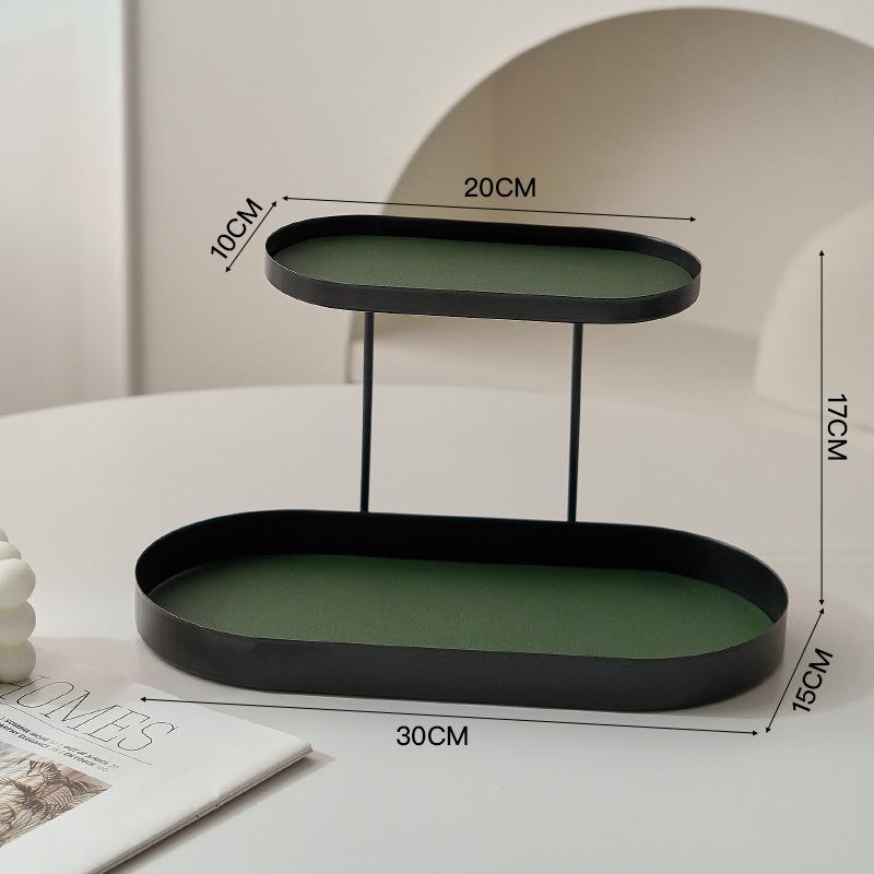 Cosmetics Storage Box Aroma Diffuser Tray: Key, Perfume, and Iron Rack for Dressing Table, Entrance, or Washstand