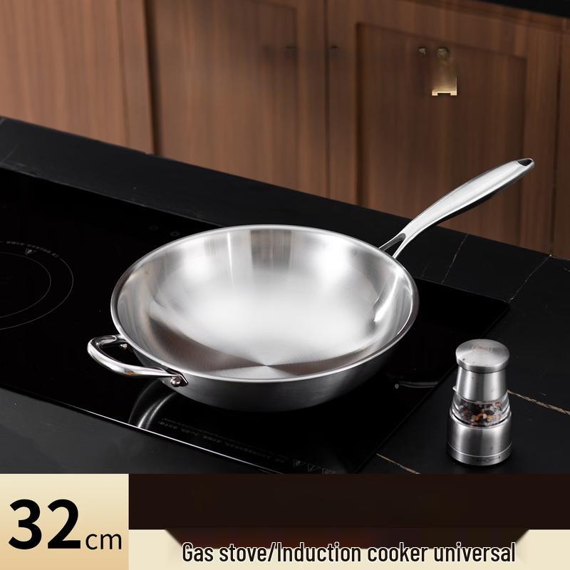 ZISIZ 32cm Stone Non-Stick Wok