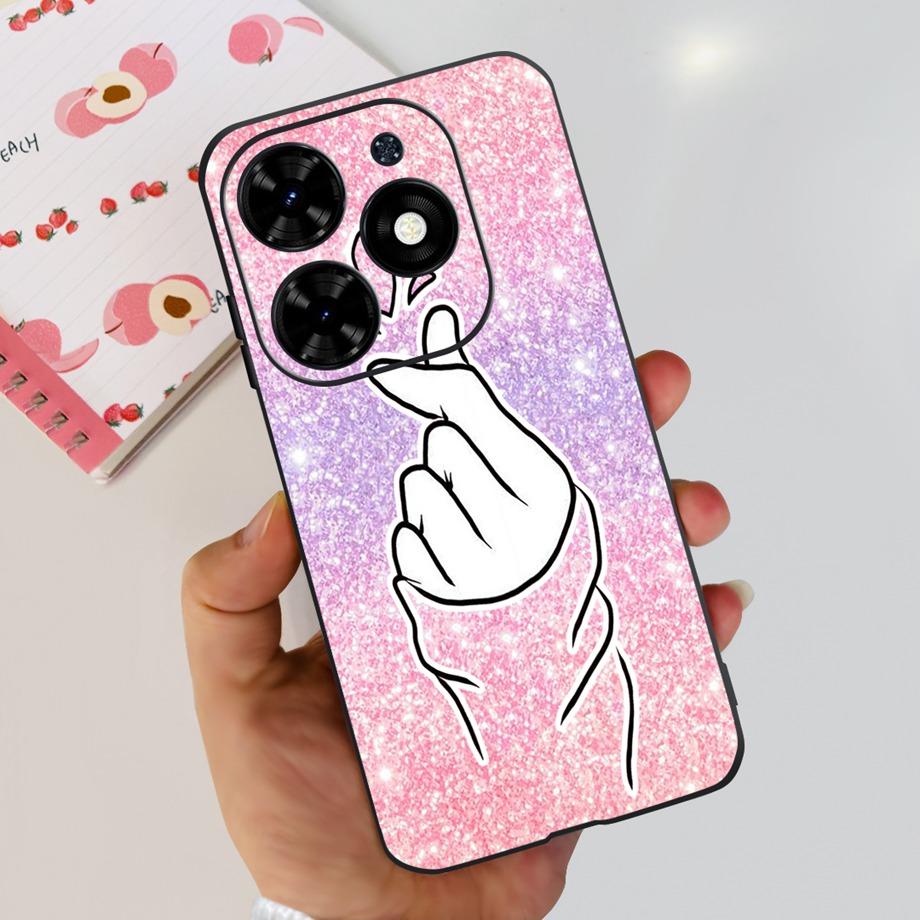 For Tecno Spark Go 2024 Cover Case Ultra Slim Soft TPU Bumper Shell On Infinix Hot 40i Hot 40 Pro Hot40 Fundas Painting Cartoon