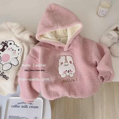 Felpa con cappuccio ultra morbida in peluche 2023 per bambine - Design a cartoni animati, spessa e calda