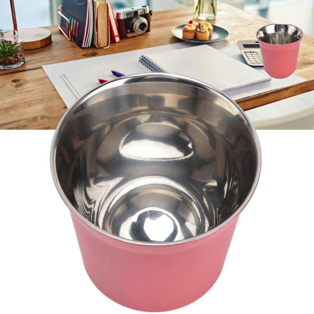 Heat Resistance Double Wall Coffee Cup Stainless Steel Espresso Cup  Coffee Drinking розовый