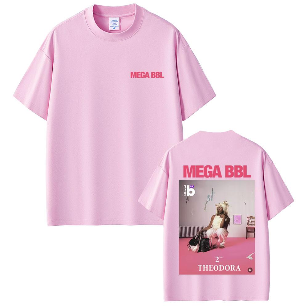 Rapper Theodora Mega Bbl Album Graphic Tshirt Men Women Hip Hop Fashion Pop Music T Shirts Unisex Casual Vintage Cotton Tshirt