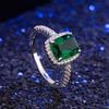 Classic Retro Multi-Color Zircon Square Ring for Women