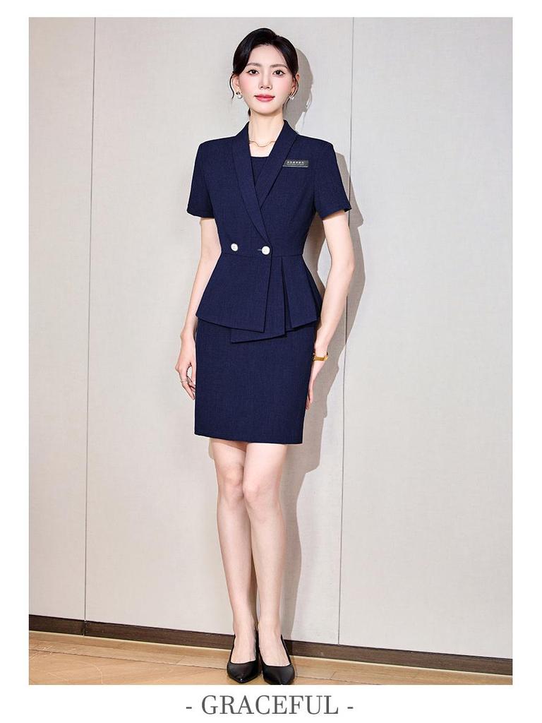 Women's Summer Suit Dress Set: Formal Two-Piece for Interviews & Office