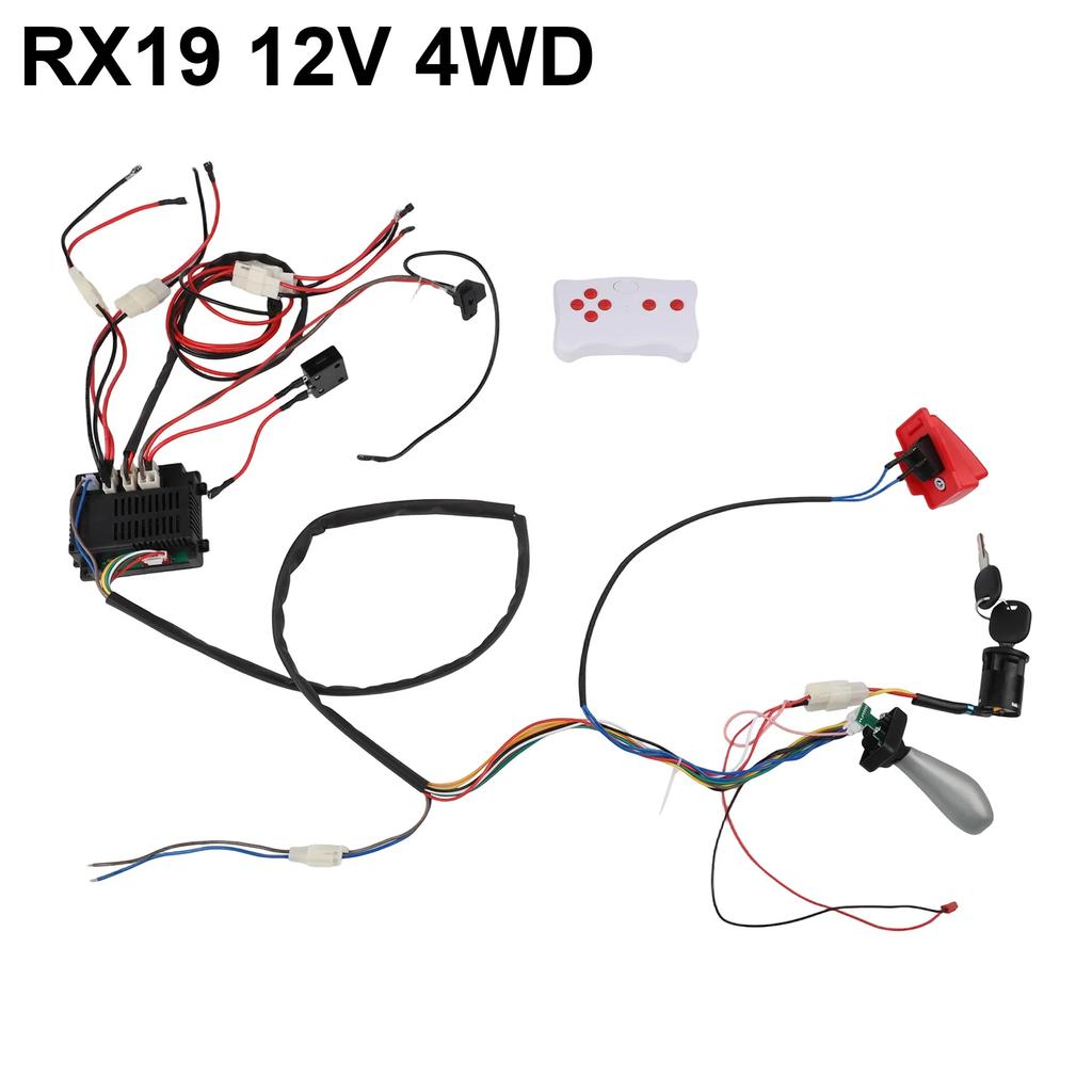 DIY Wiring Kit for Children's Electric Car with 2.4G Remote Receiver and Forward Reverse Switches RX18 RX23 RX37 RX19