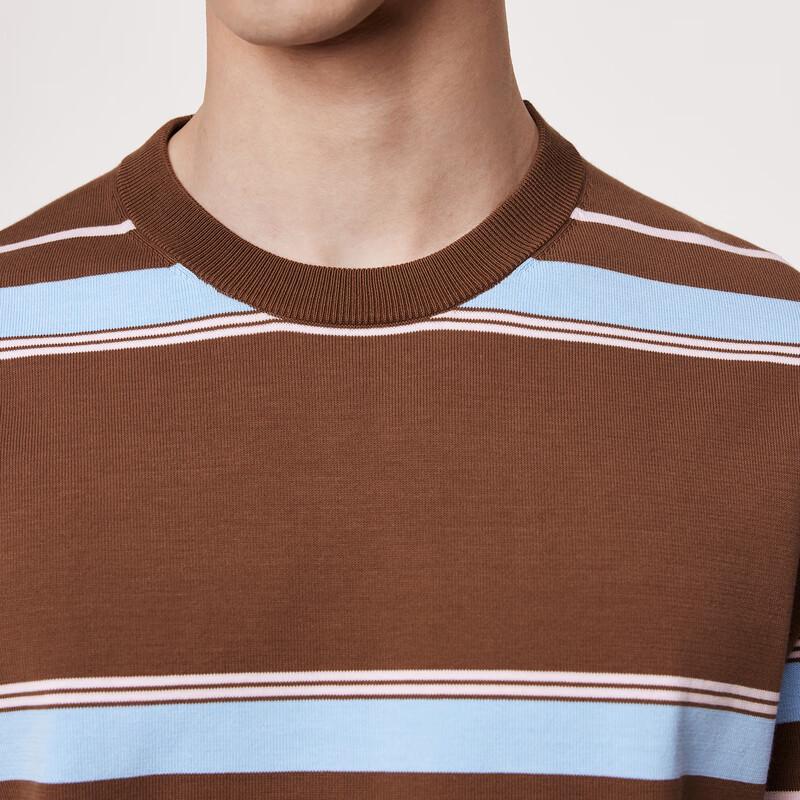 Men's 2024 Spring Striped Short Sleeve Knit Shirt