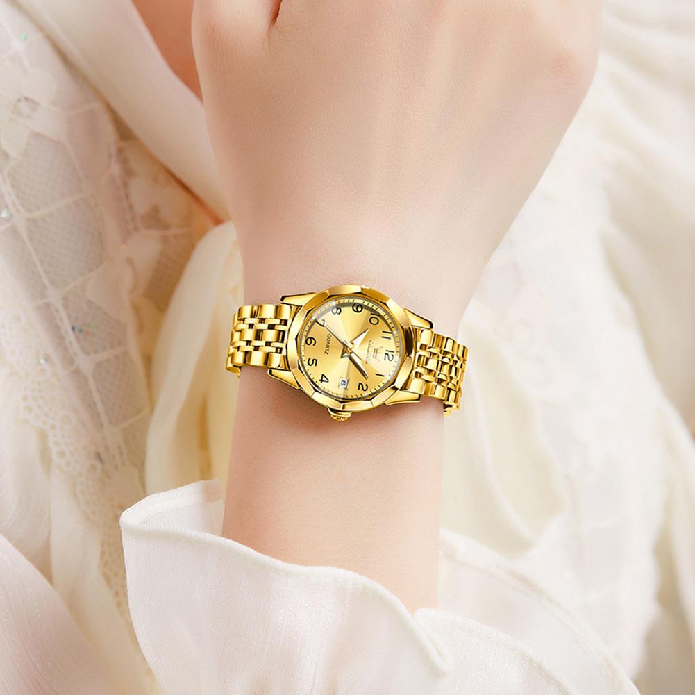 OLEVS Luxury Gold Steel Ladies Watches Fashion Casual Luminous Waterproof Quartz Women's Watches Dress Clock Reloj Mujer