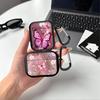 Pink Butterfly Flower Earphone Cases Cover Case For Airpods 2 Pro3 Pro2 4 Pro 3 1