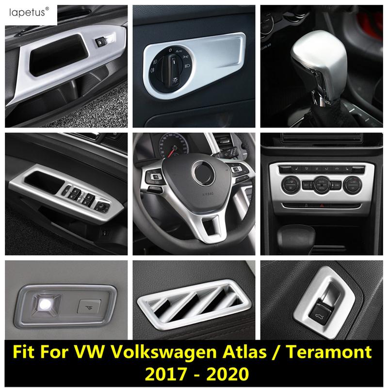 Window Lift / Head Light / Steering Wheel / Middle Air AC Cover Trim Accessories For VW Volkswagen Atlas / Teramont 2017 -