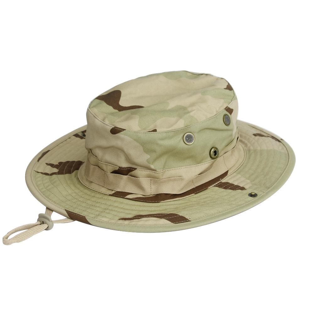Faltbarer Militär-Camo Eimerhut mit breiter Krempe für Outdoor-Wandern & Angeln