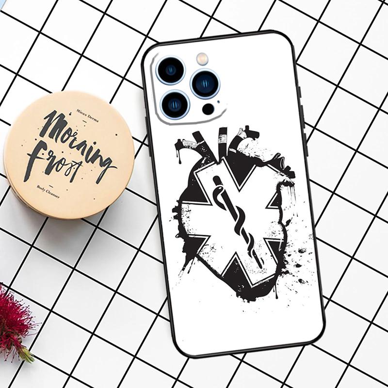 Emergency Medical Star of Life Case For iPhone 16 15 14 11 12 13 Pro Max Mini X XR XS Max 7 8 16 15 Plus Cover Funda