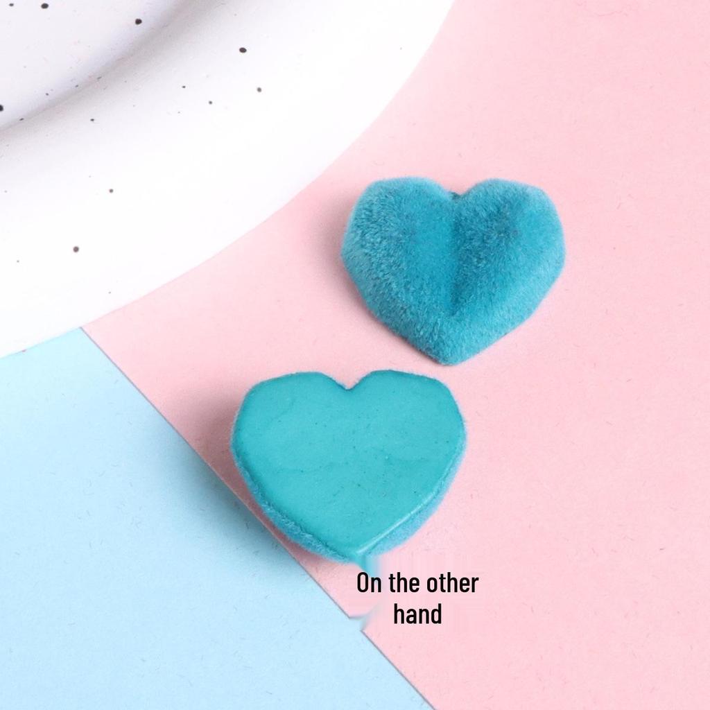 Korean Style 19mm Plush Heart Flocking Hair Clip, Phone Case, Crocs Accessories & Ornaments