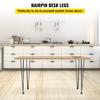 Hairpin Table Legs 36" Black Set of 4 Desk Legs 880lbs Load Capacity (Each 220lbs) Hairpin Desk Legs 3 Rods for Bench Desk Dining End Table Chairs