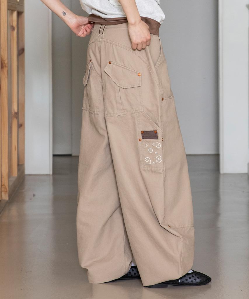 RuNaKi'Hu' Wxp082 Shiori Double Knee Balloon Pants (Beige)