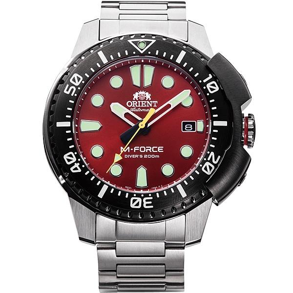 

ORIENT Men s RN-AC0L02R (Men s Metal Band M-FORCE Orient 70th Anniv) Round Watch Silver Analog