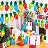 Colorful Christmas Festival Light Bulb Foil Balloons - Red, Blue, Green, Yellow for Mall and Shop Window Decoration