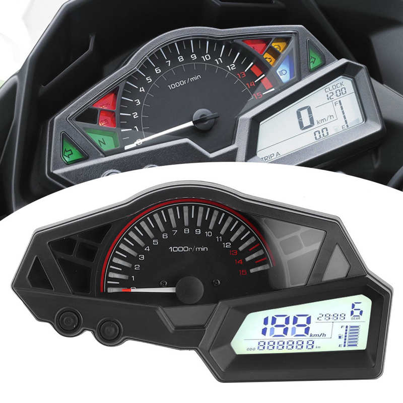LCD Motorcycle Odometer Speed Fuel Gauge 15000RPM Fit for KAWASAKI NINJA 300/EX300/300SE 13-15 Motorcycle