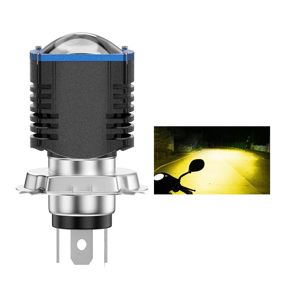 H4 LED Motorcycle Headlight Bulbs BA20D H6 Hi Low Beam Moto Light 3570 CSP Dual Color White Yellow Scooter Fog Lamp DC 12V 80V