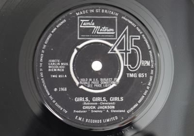 7inch Record CHUCK JACKSON  Girls Girls Girls  You Cant Le TMG651 TAMLA MOTOWN 1968 UK SoulFunk Used
