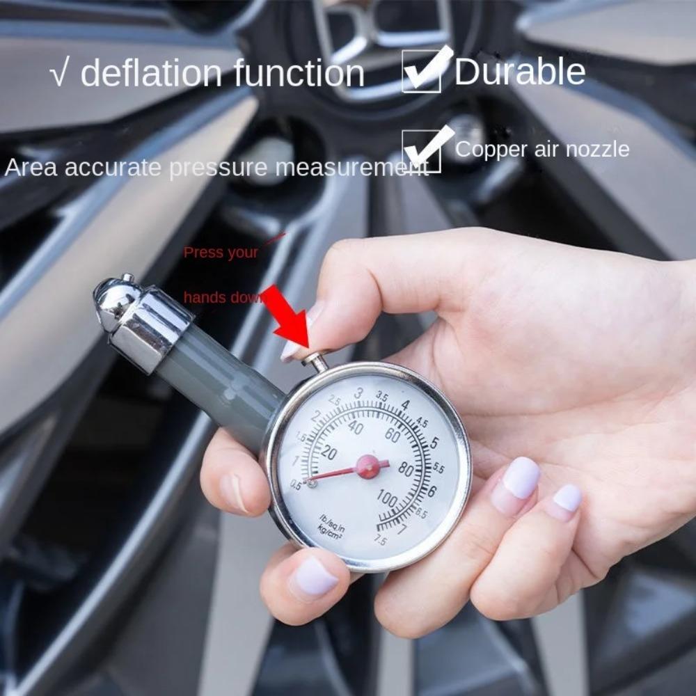 Auto Tyre Inflation Deflation Pointer Meter Car Tire Pressure Gauge Measurement Detector Suit For Daily Driving