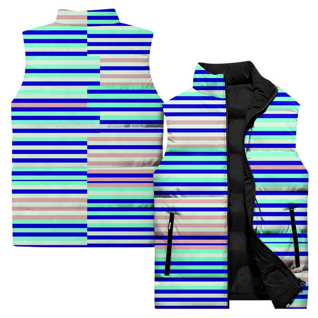 Ladies' Casual And Fashionable Sleeveless Vest Conventional Pattern Cotton Jacket