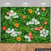 2D Rustic Floral Green Wall Background Cloth for Bridal Shower & Birthday Decor