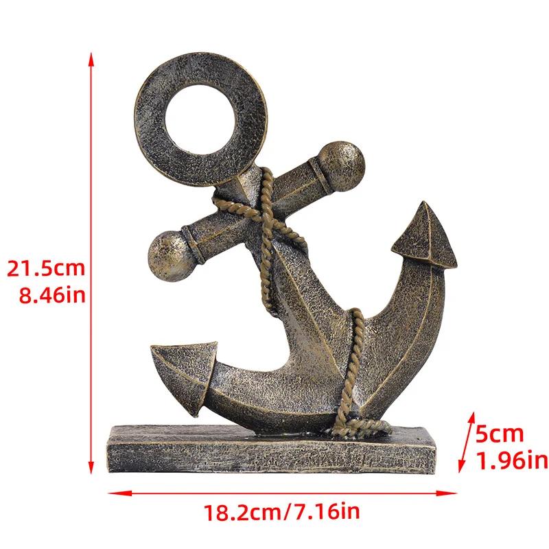 

Vintage Style Resin Decorations of Ship Anchors and Wheels, Artistic Craft for Home Decor, Bar, or Coffee Shop Display 4XL