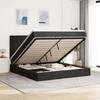VidaXL Ottoman Bed Frame with Mattress Black 200x200cm Velvet 3313639