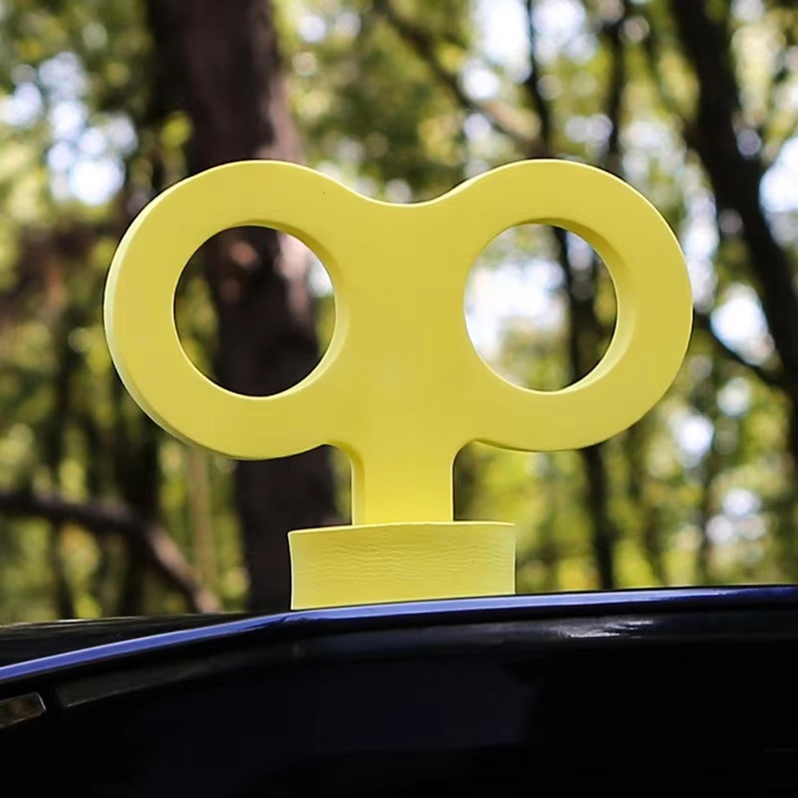 

3D Car Wind Up Key, Cute Clockwork Wind Up Key For Back Of Car Roof Decoration 3D Car Stickers Peculiar Auto Sticker Decor one size жовтий