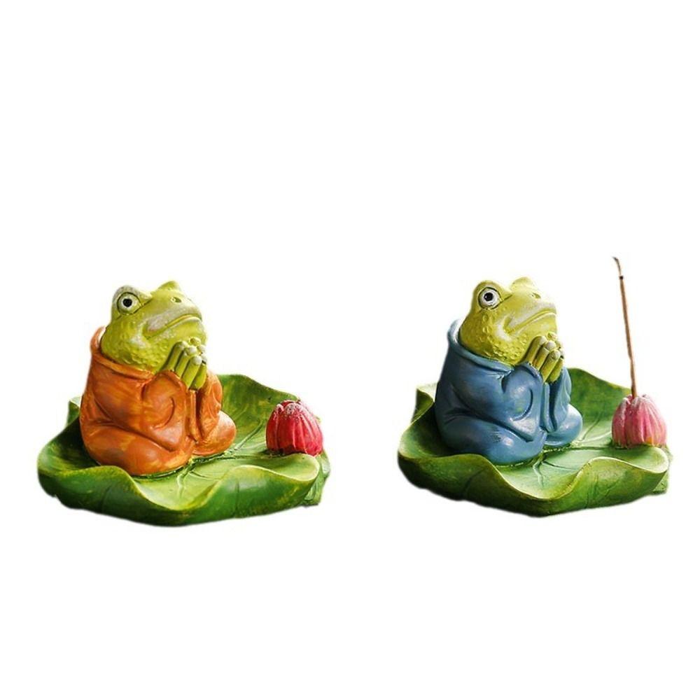 Ceramic Little Frog Incense Insertion Creative Personalized Incense Burner Funny Handicraft Frog Statue Office