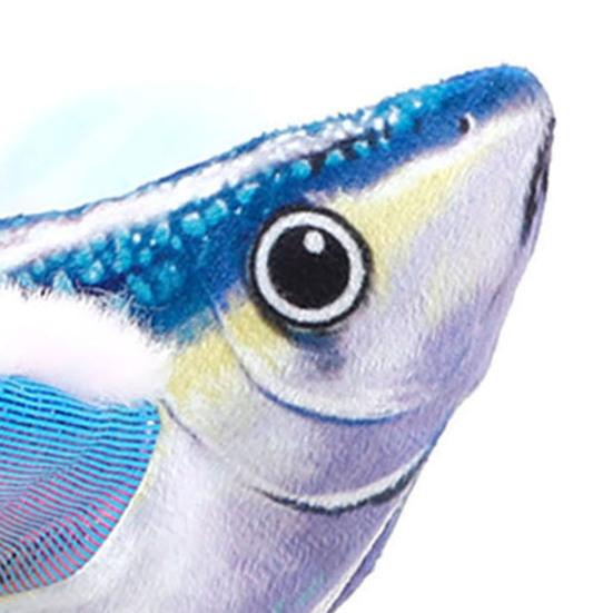 Yousheng 1Pc/2Pcs Interactive Flapping Wings Fish Cat Toy Electric Touch Activated Plush Fish with Sound Rechargeable Chirping Toy for Indoor Cats