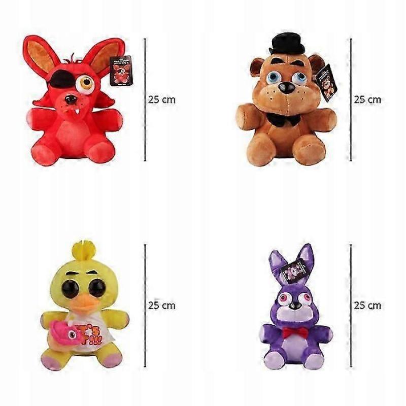 Fnaf Bonnie Foxy Chica Plush Toy 25cm 4 Pcs