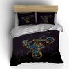 Dynamic Motorcycle Stunt Set Design  Kid'S And Adults' Bedroom Decor, Exquisite Three-Piece Bedding Set Gift