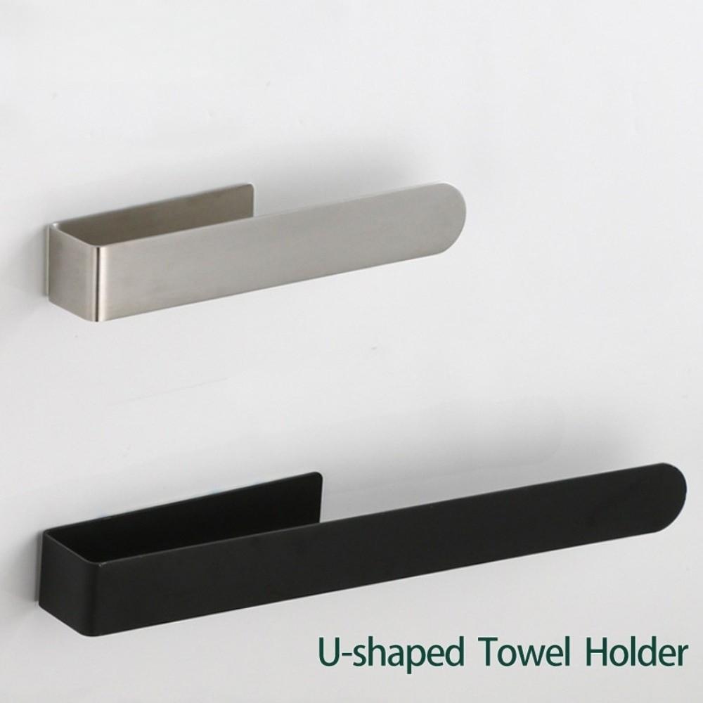 Single Rod Tissue Holder Self-adhesive Bath Towel Hanger Durable Towel Rack  Bathroom