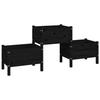 822251 vidaXL Jardinière Noir 178,5x44x75 cm Bois massif de pin