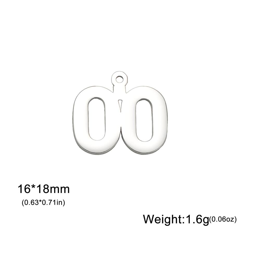 My Shape 1-25 Numbers Charms Stainless Steel Lucky Number Pendant for Necklace Bracelet Jewelry DIY Accessories Wholesale 10pcs