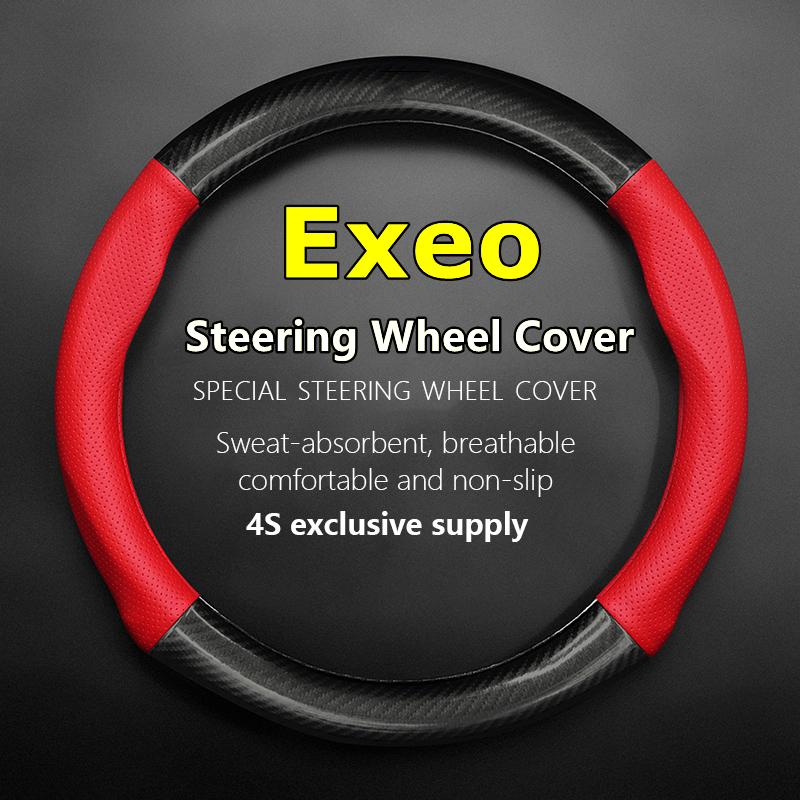 No Smell Thin For Seat Exeo Steering Wheel Cover Genuine Leather Carbon Fiber 2009 ST 2010 2011