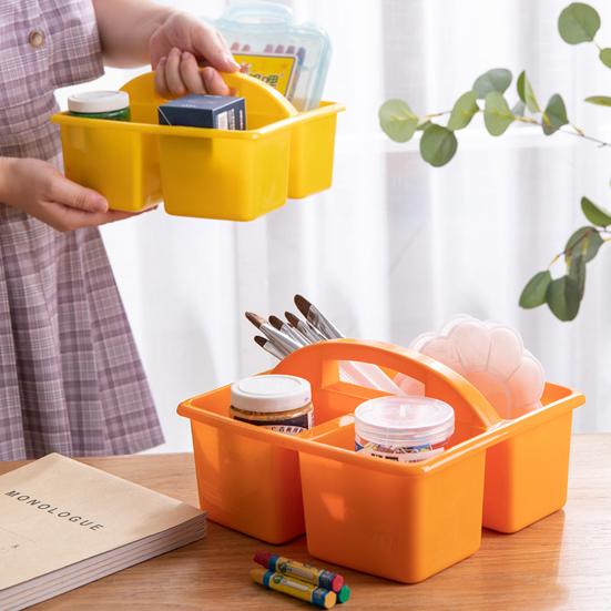Multi-purpose Stackable Storage Basket Plastic Practical Individual Grid Storage Tray for Children