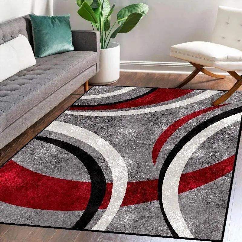 Nordic Striped Rugs for Living Room Decor Plaid Patten Rug Home Decorations Carpets for Bedroom Large Area Carpet Non-slip Mat