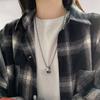 Collana ad Anello in Acciaio di Titanio per Donna, Catena per Felpa e Maglione di Coppia