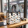 Autumn Acorn Pattern Casual Tote Bag Lightweight Portable Reusable Daily Shopping Handbag