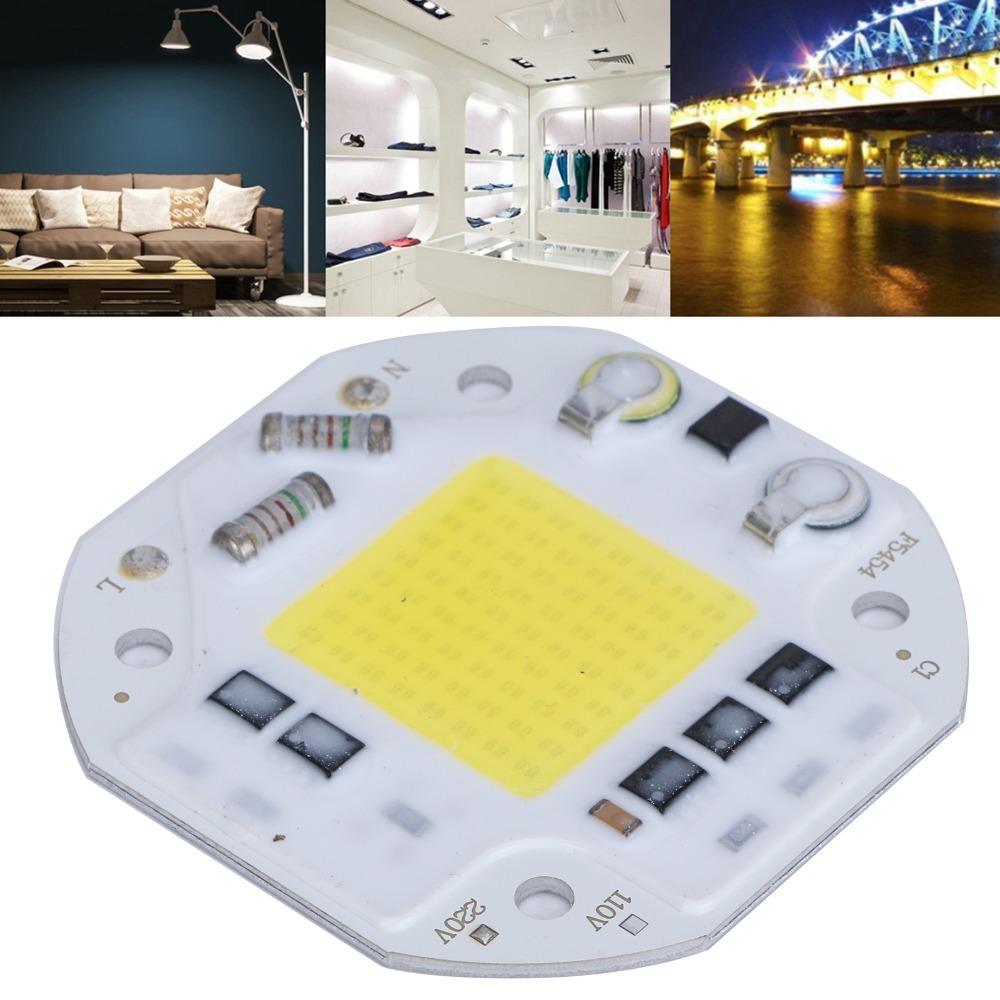2pcs 50W COB LED Bulb Warm White/White COB Chip Light High Bright COB Bead For Traffic Lighting