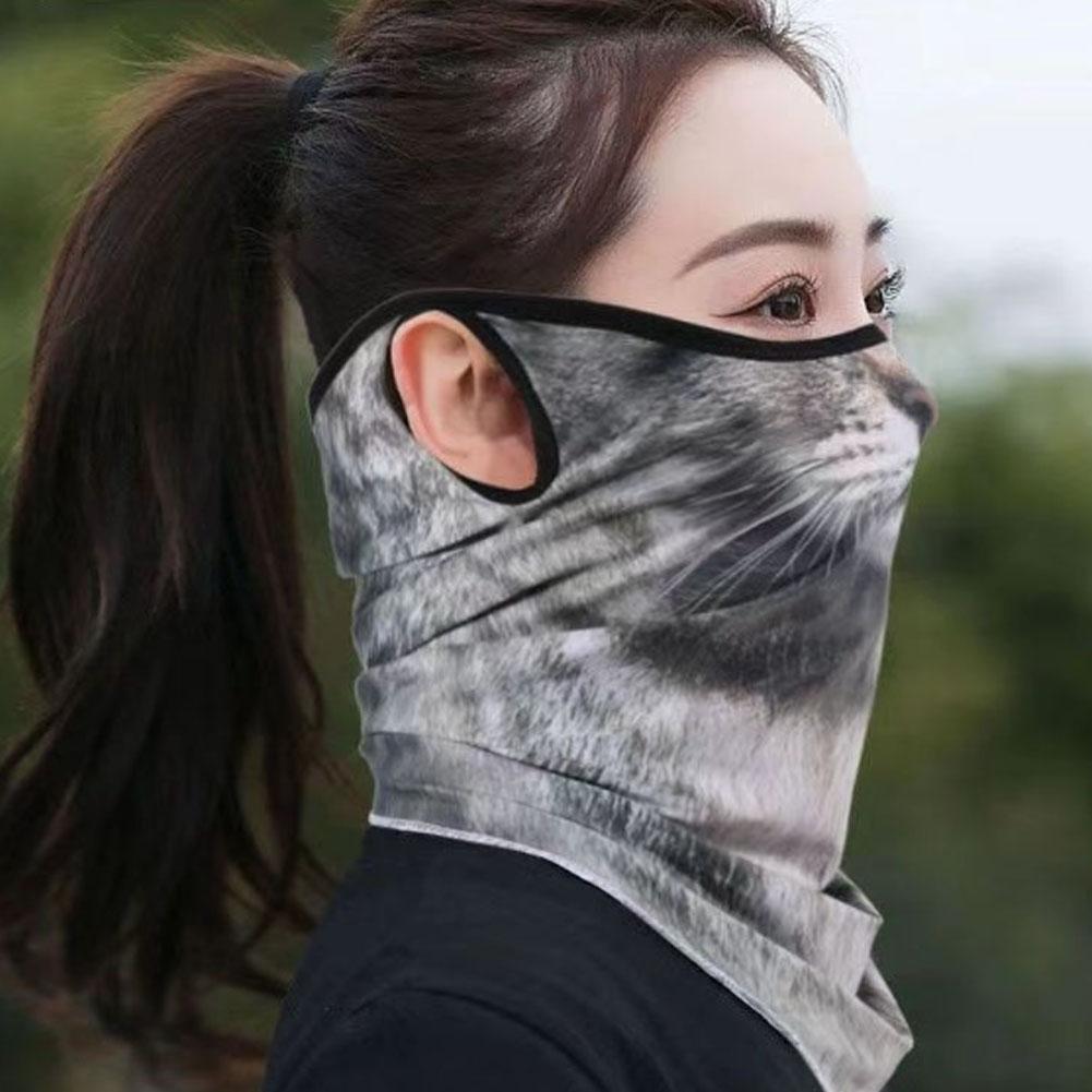 3D Cute Animal Balaclava Motorcycle Motocross Ski Snowboard Hat Helmet Liner Cat Dog Biker Neck Warmer Face Cap Cycling Headgear