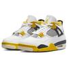 Air Jordan 4 Retro Vivid Sülfür Kadın Spor Ayakkabı Beyaz Hindistan Cevizi Sütü Antrasit AQ9129-101