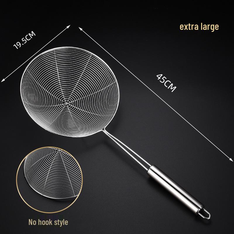 Stainless Steel Thickened Skimmer for Hot Pot, Noodles, Dumplings, Frying, and Kitchen Straining.