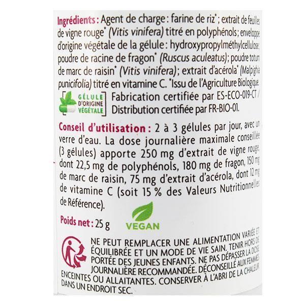 Natural Nutrition Celluveinol Bio 60 gélules