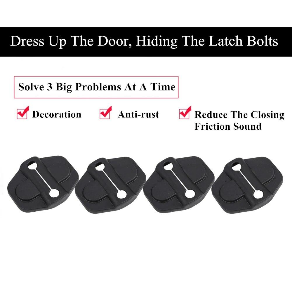 8Pcs ABS Car Door Screw Protection Cover Trim Sticker for Jeep Wrangler JL JT 2018    2022 2023 Styling Accessories