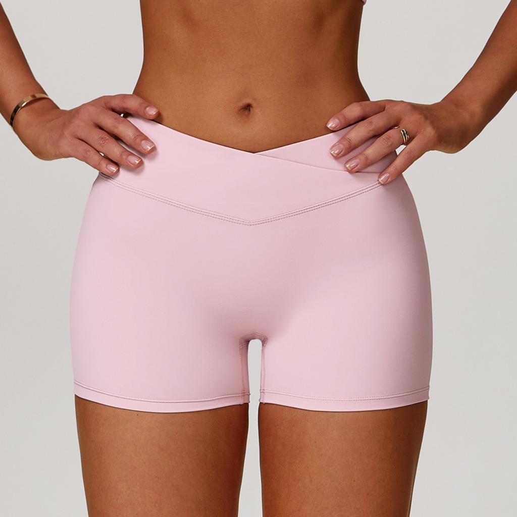 New Naked Cross High Waist Yoga Shorts Peach Tight Hip Lifting Sports Shorts For Women'S Outerwear Fitness Shorts
